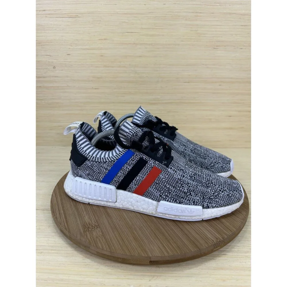 Adidas NMD R1 Primeknit Tri-color White Glitch Camo Athletic Shoes Mens Size 9.5 - Picture 3 of 8